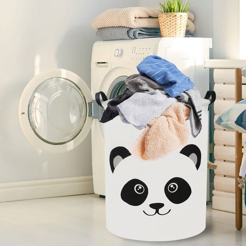 HKEC Baby Laundry Hamper,Kids Laundry Baskets,Waterproof Toy Storage Bin,Dirty Clothes Hamper for Nursery,Panda Gift Baskets,Boys Bedroom Decor(Panda) - Image 2